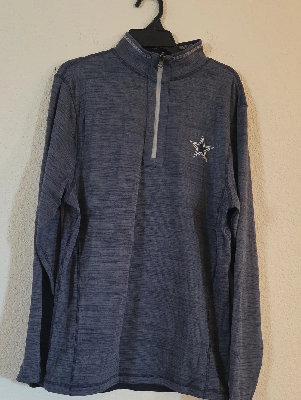 Women's Navy Half-Zip Pullover with Star Emblem